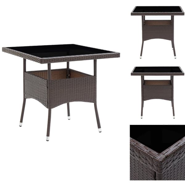 Haveborde - Living havebord polyrattan brun