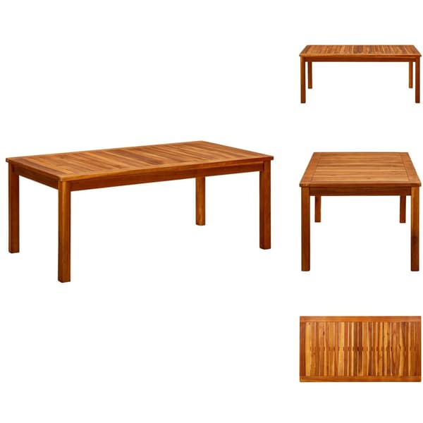 Utebord - Living Trädgårdsbord 110x60x45 cm massivt akaciaträ