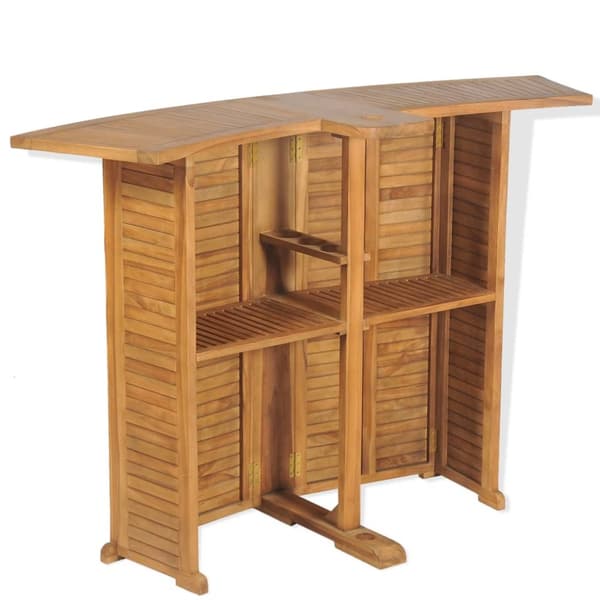 Haveborde - Living foldbart barbord 155x53x105 cm massivt teaktræ