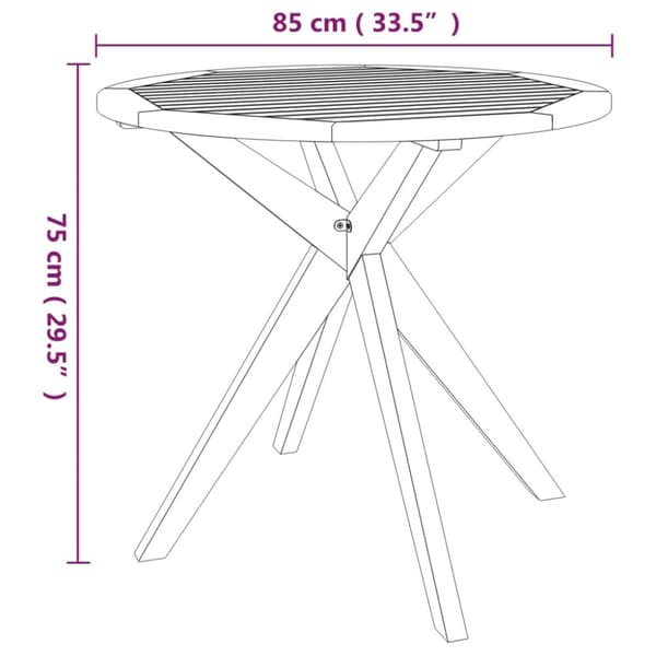 Haveborde - Living havebord 85x85x75 cm massivt akacietræ