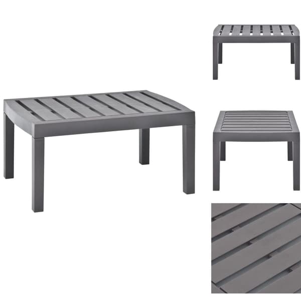 Haveborde - Living havebord 78x55x38 cm plastik mokkafarvet