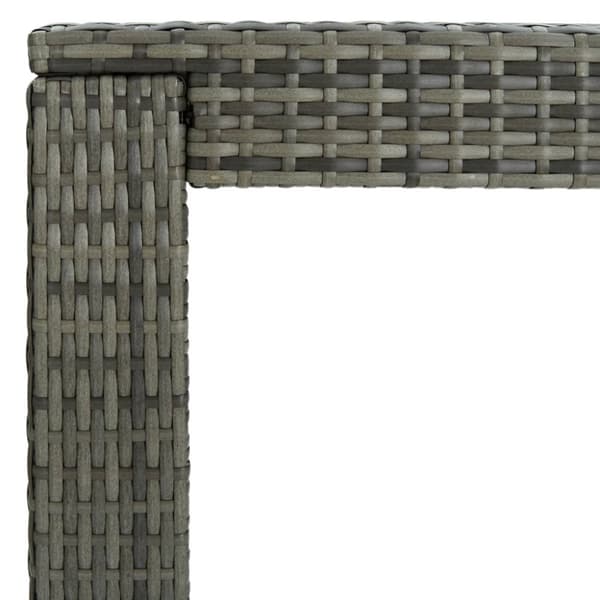 Ulkopöydät - Living Puutarhan baaripöytä harmaa 140,5x60,5x110,5 cm polyrottinki