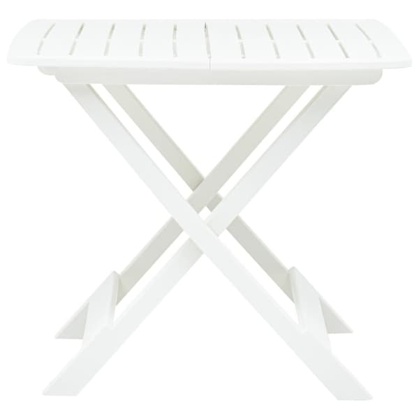 Haveborde - Living foldbart havebord 79 x 72 x 70 cm plastik hvid