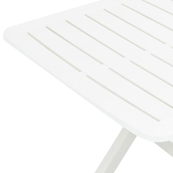 Haveborde - Living foldbart havebord 79 x 72 x 70 cm plastik hvid