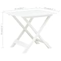 Miniatyrbillede 7 af 7: Haveborde - Living foldbart havebord 79 x 72 x 70 cm plastik hvid