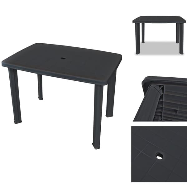 Haveborde - Living havebord 101 x 68 x 72 cm plastik antracitgrå