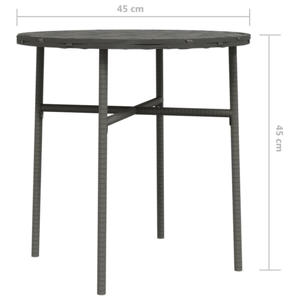 Utebord - Living Trädgårdsbord grå 45 cm konstrotting