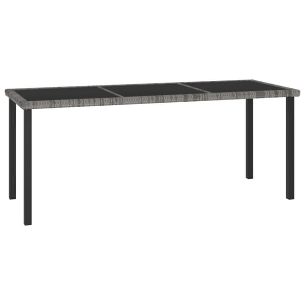 Haveborde - Living havebord 180x70x73 cm polyrattan grå