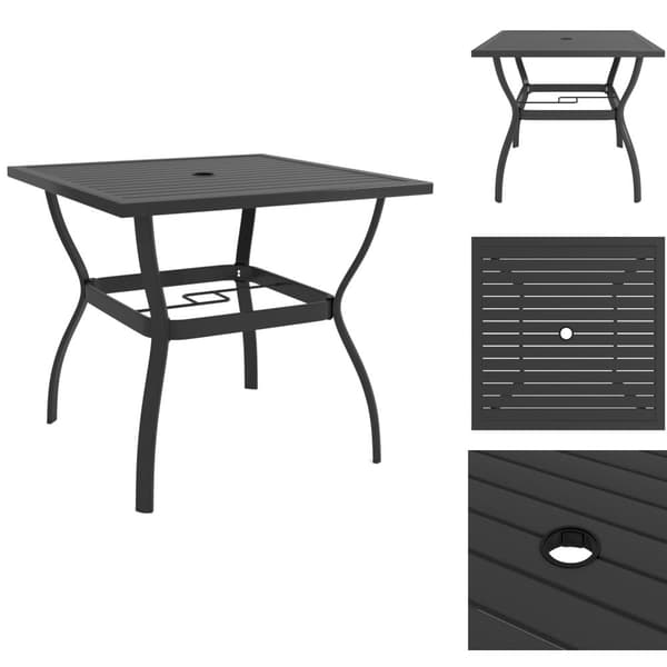 Haveborde - Living havebord 81,5x81,5x72 cm stål antracitgrå
