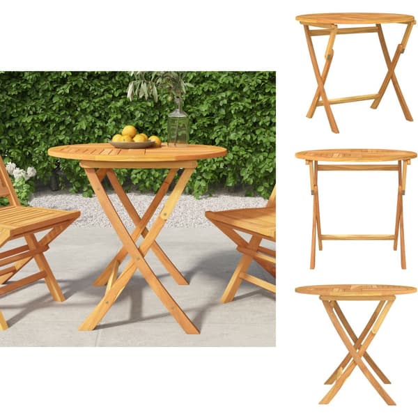 Utebord - Living Hopfällbart trädgårdsbord 85x76 cm massiv teak