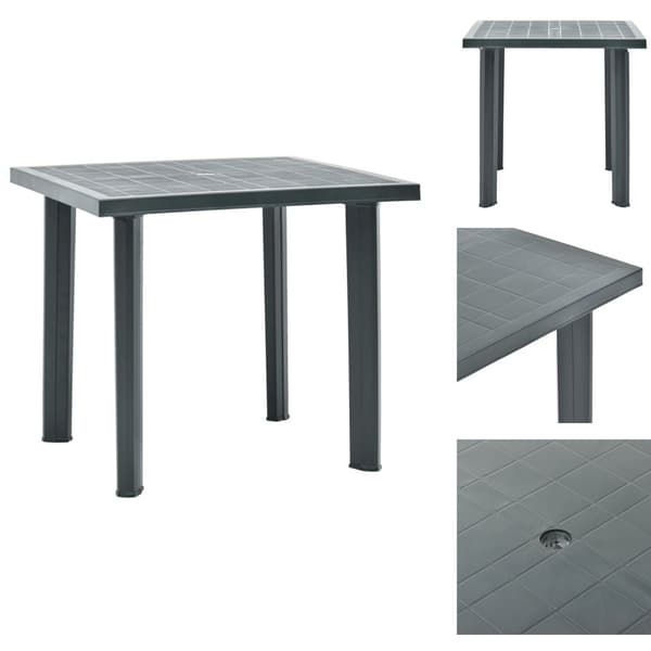 Utebord - Living Trädgårdsbord grön 80x75x72 cm plast