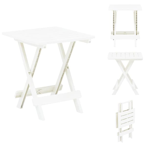 Haveborde - Living foldbart havebord 45x43x50 cm plastik hvid