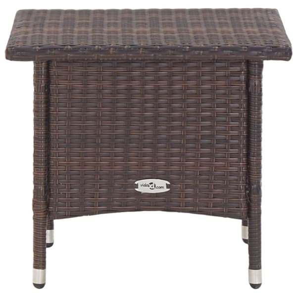 Haveborde - Living tebord 50 x 50 x 47 cm polyrattan brun
