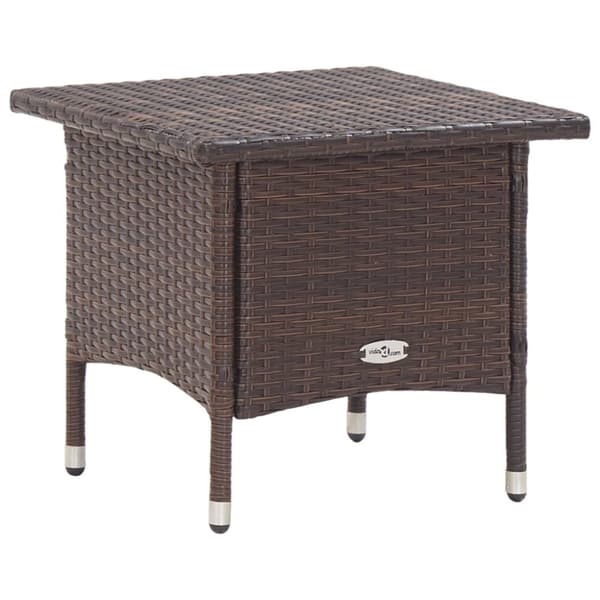 Haveborde - Living tebord 50 x 50 x 47 cm polyrattan brun