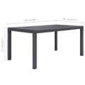 Miniatyrbillede 6 af 6: Haveborde - Living havebord 150 x 90 x 72 cm plastik rattanlook brun