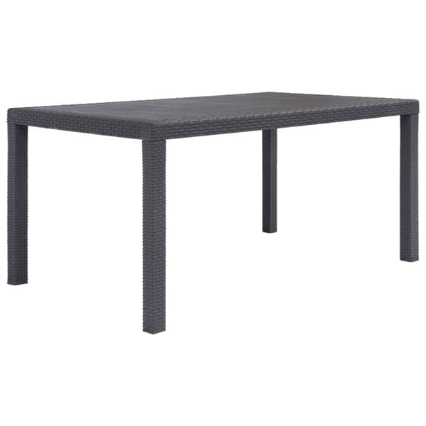Haveborde - Living havebord 150 x 90 x 72 cm plastik rattanlook brun