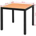 Miniatyrbillede 4 af 4: Haveborde - Living havebord WPC aluminium 80 x 80 x 74 cm brun