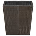 Miniatyrbillede 4 af 6: Haveborde - Living tebord 41,5x41,5x44 cm polyrattan og hærdet glas brun