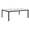 Miniatyrbillede 6 af 6: Haveborde - Living udendørs spisebord 200x150x74 cm polyrattan sort