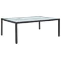 Miniatyrbillede 2 af 6: Haveborde - Living udendørs spisebord 200x150x74 cm polyrattan sort