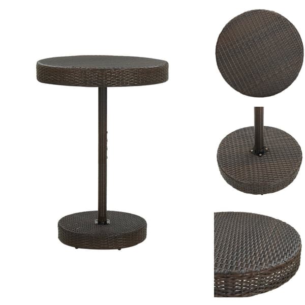 Haveborde - Living havebord 75,5x106 cm polyrattan brun