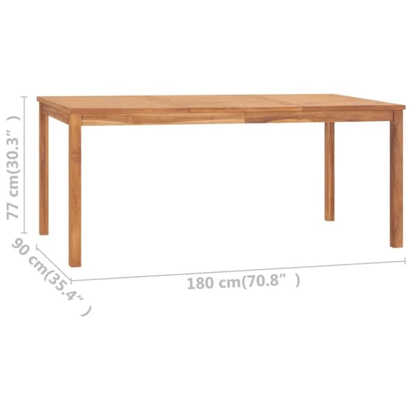 Haveborde - Living havebord 180x90x77 cm massivt teaktræ