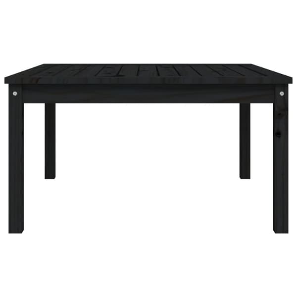 Haveborde - Living havebord 82,5x82,5x45 cm massivt fyrretræ sort