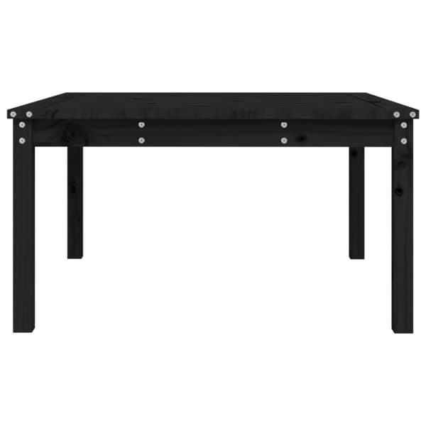Haveborde - Living havebord 82,5x82,5x45 cm massivt fyrretræ sort