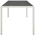 Miniatyrbillede 5 af 7: Haveborde - Living havebord 250x100x75 cm polyrattan og hærdet glas hvid