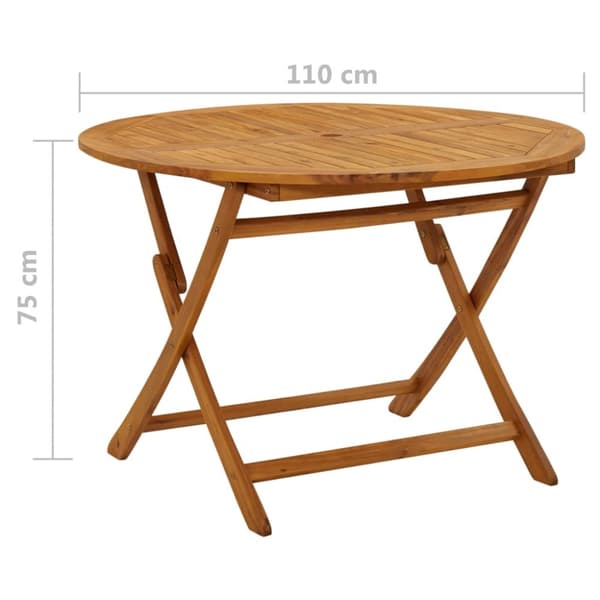 Haveborde - Living foldbart havebord 110 cm massivt akacietræ