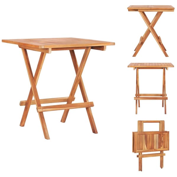 Utebord - Living Hopfällbart cafébord 60x60x65 cm massiv teak