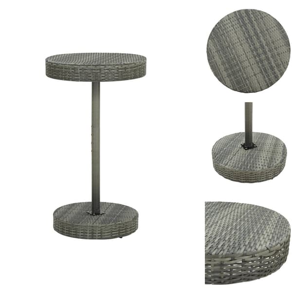Haveborde - Living havebord 60,5x106 cm polyrattan grå