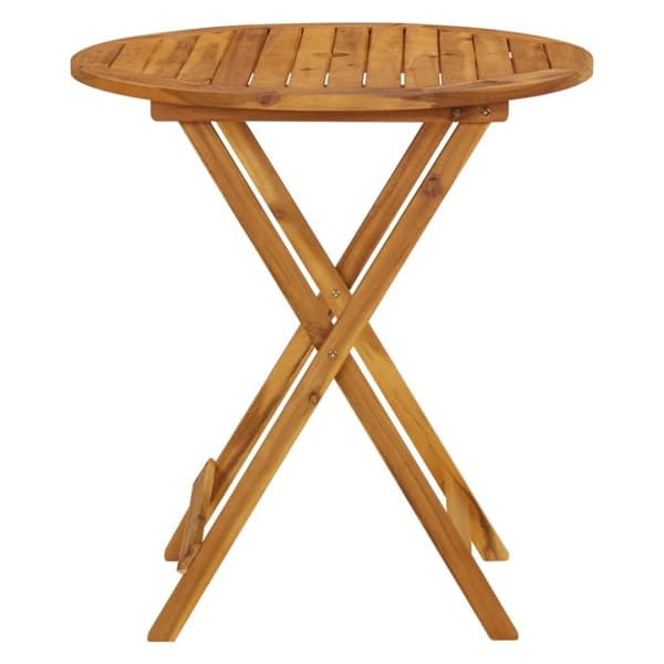 Utebord - Living Hopfällbart trädgårdsbord 70 cm massivt akaciaträ