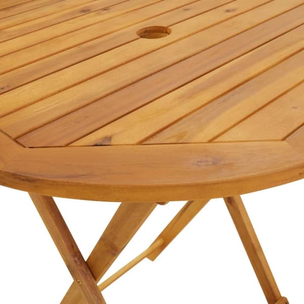 Utebord - Living Hopfällbart trädgårdsbord 70 cm massivt akaciaträ