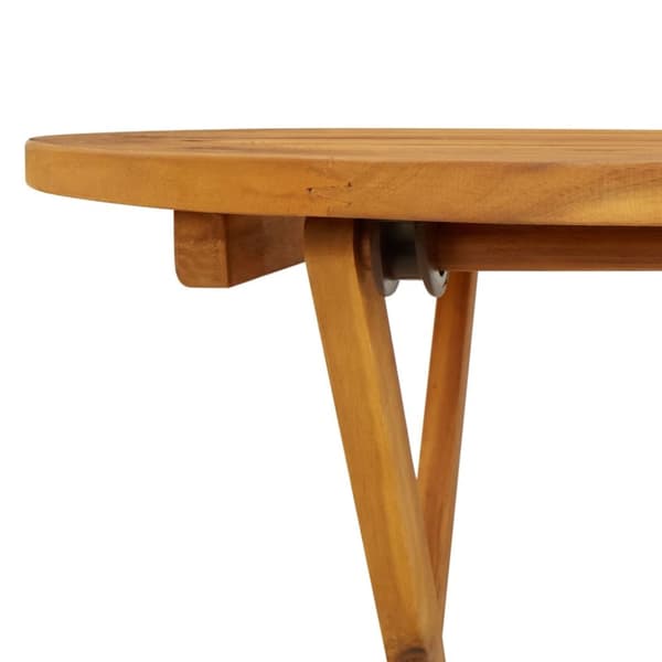 Utebord - Living Hopfällbart trädgårdsbord 70 cm massivt akaciaträ