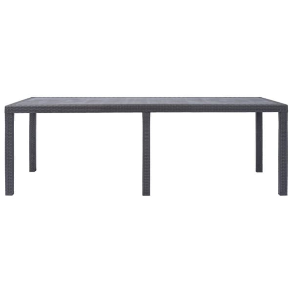 Haveborde - Living havebord 220 x 90 x 72 cm plastik rattanlook brun