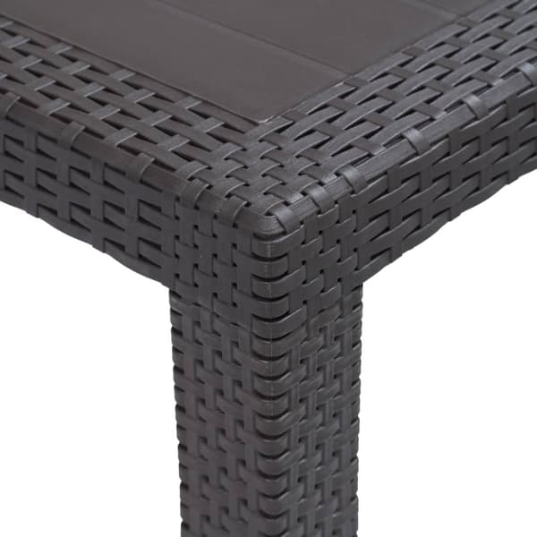 Haveborde - Living havebord 220 x 90 x 72 cm plastik rattanlook brun