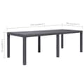 Miniatyrbillede 6 af 6: Haveborde - Living havebord 220 x 90 x 72 cm plastik rattanlook brun