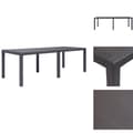 Miniatyrbillede 1 af 6: Haveborde - Living havebord 220 x 90 x 72 cm plastik rattanlook brun