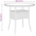 Miniatyrbild 5 av 5: Utebord - Living Utebord Ø80x75 cm Härdat glas och konstrotting brun