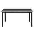 Miniatyrbillede 3 af 4: Haveborde - Living havebord glas aluminium 150 x 90 x 74 cm sort