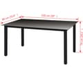Miniatyrbillede 4 af 4: Haveborde - Living havebord glas aluminium 150 x 90 x 74 cm sort