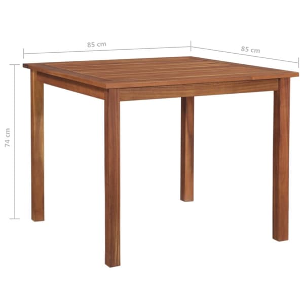 Haveborde - Living havebord massivt akacietræ 85x85x74 cm