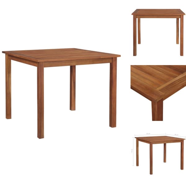 Haveborde - Living havebord massivt akacietræ 85x85x74 cm