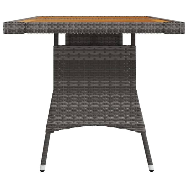 Haveborde - Living havebord 130x70x72 cm polyrattan og massivt akacietræ grå