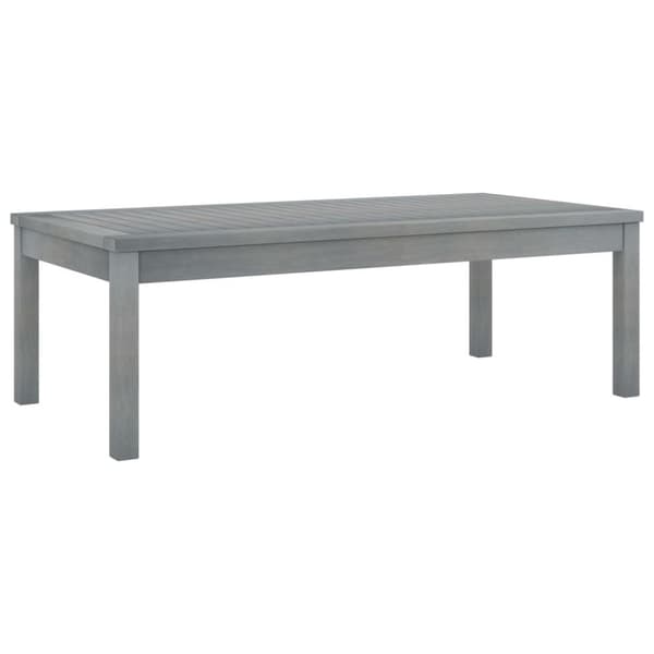 Haveborde - Living sofabord 100x50x33 cm massivt akacietræ grå