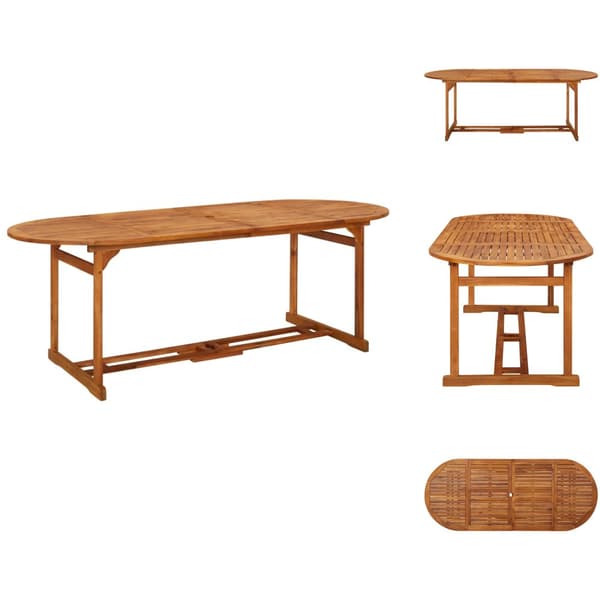 Haveborde - Living havebord 220x90x75 cm massivt akacietræ