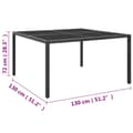 Miniatyrbillede 5 af 5: Haveborde - Living havebord 130x130x72 cm stål og glas antracitgrå