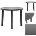 Miniatyrbild 1 av 7: Utebord - Living Trädgårdsbord antracit 89 cm plast