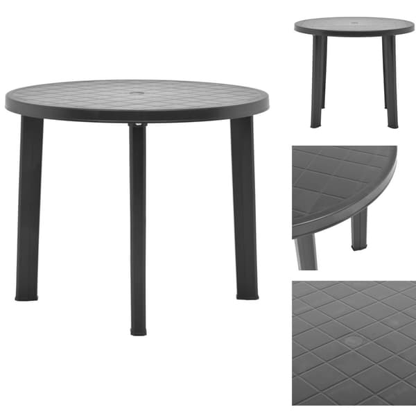 Utebord - Living Trädgårdsbord antracit 89 cm plast